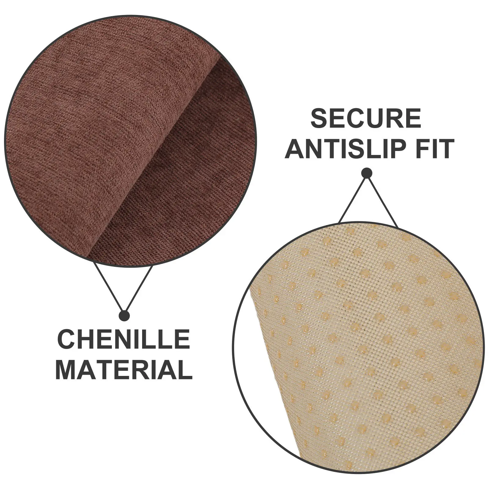 70x70cm Chenille Double-Sided Reversible Sofa Armrest Cover Washable Non-Slip Couch Towel Protector for Living Room Boho Style