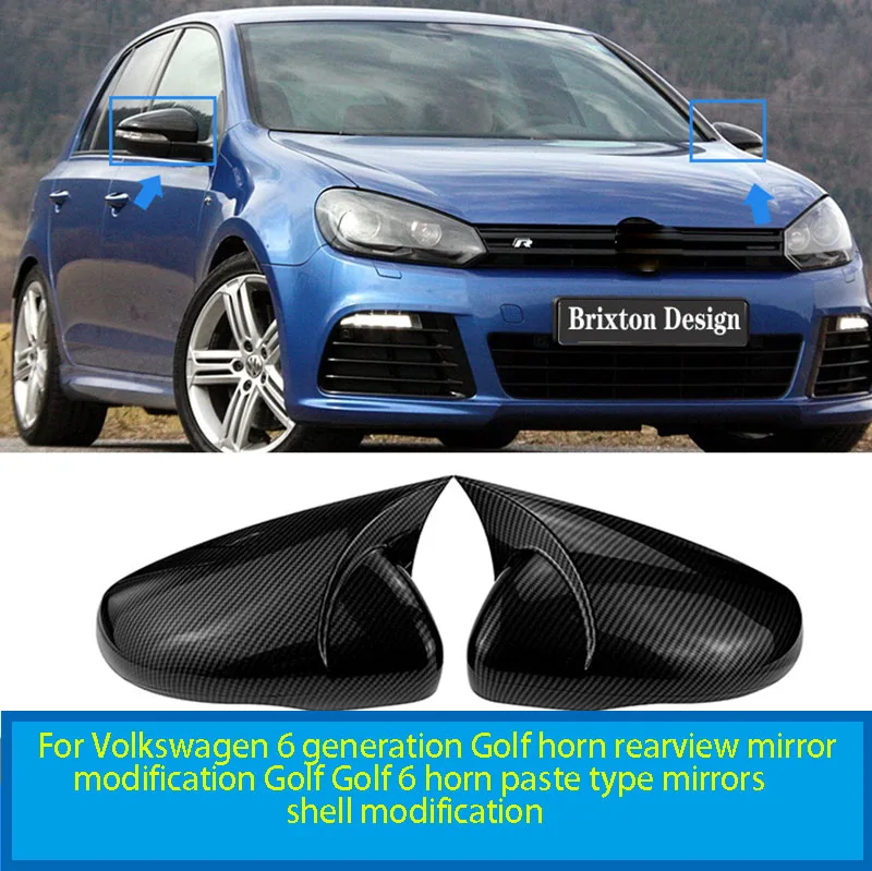 For Volkswagen 2008-2012 Golf Golf 6 car rearview mirror modified horn paste mirror shell protection cover