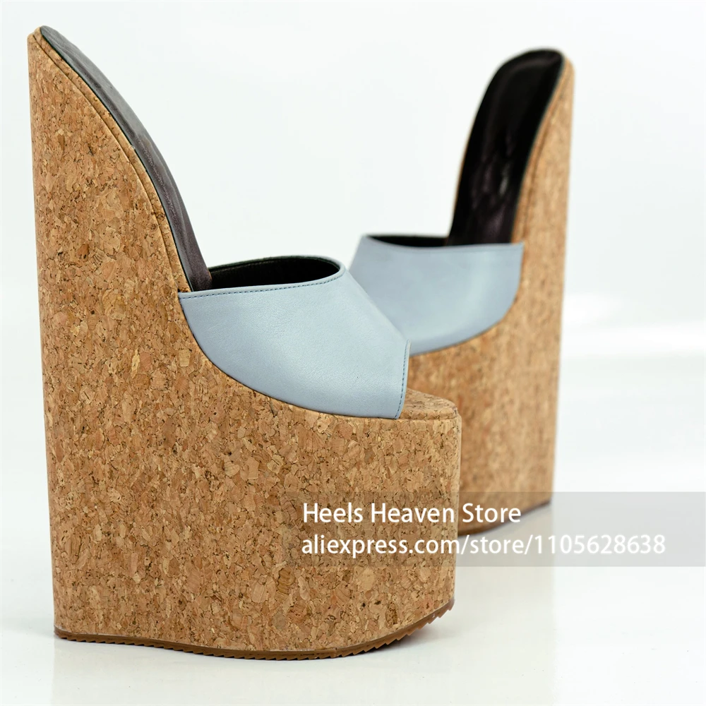 Women'S Shoes Vegan - Sepatu Wedge Mules Platform Ultra Tinggi