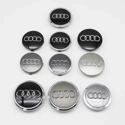 Tapa central de rueda de estilo de coche, insignia para Audi TT B5, B6, B7, B8, 8P, 8V, 8L, C6, C7, 4F, A1, A3, A5, A6, Q3, 4 piezas, 60mm, 61mm, 68mm, 69mm