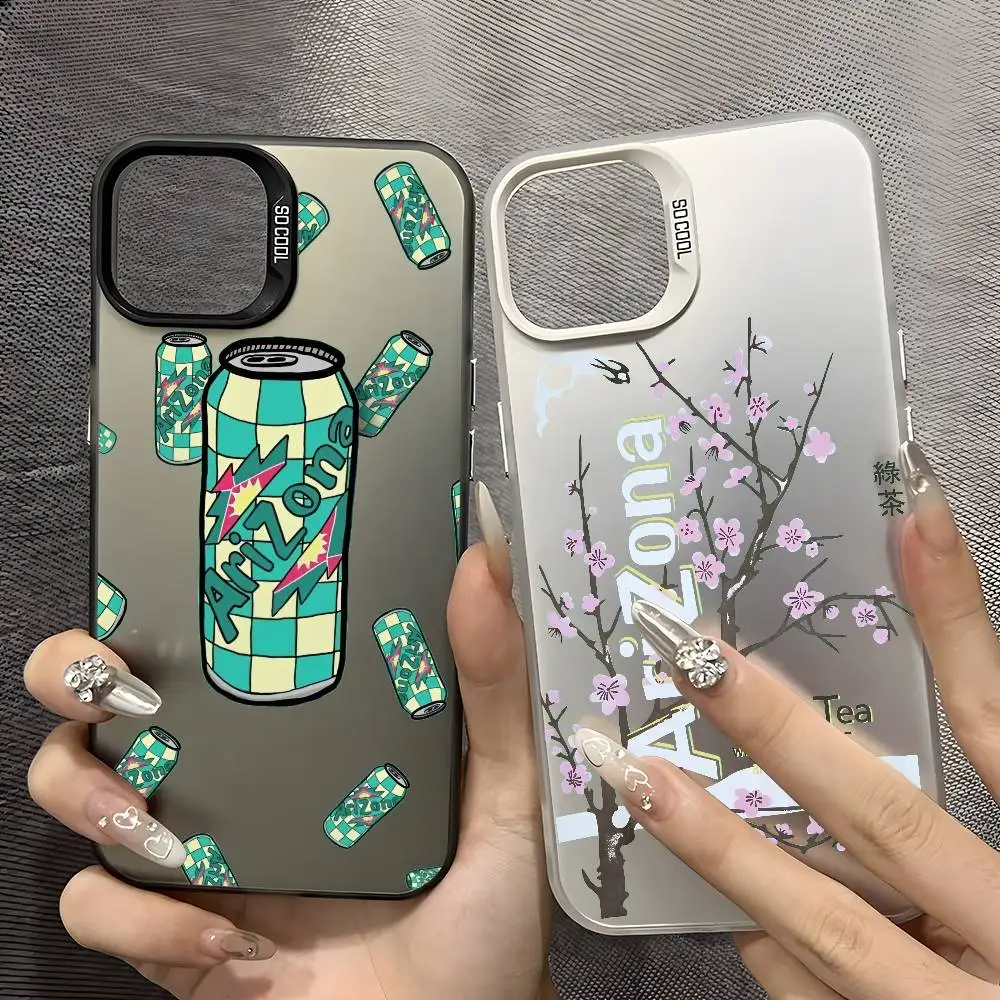 Vaporwave A-Arizona Ices Tea Funda de teléfono para IPhone 17 16 15 14 13 12 11 Plus Pro Max Multicolor Aurora Funda a prueba de golpes