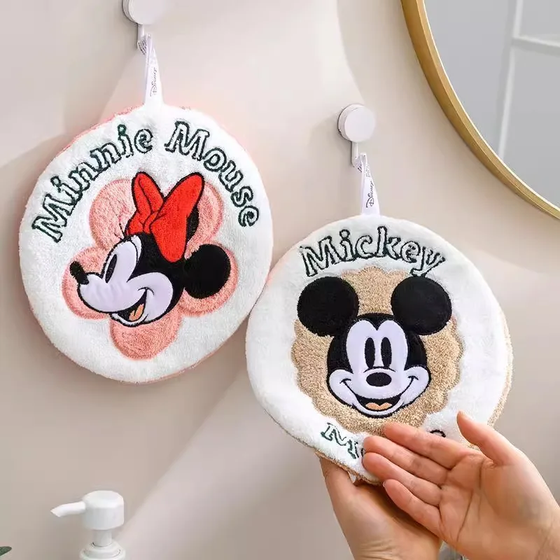 MINISO Mickey Mouse Hand Wiping Towel Hanging Strong Absorbing Quick Dry Towel Cartoon Hand Wiping