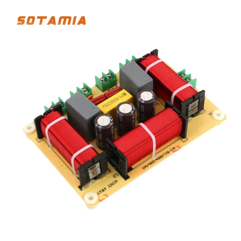 

SOTAMIA 300W Four-way Crossover Speaker Frequency Divider One Tweeter One Middle Two Bass Audio Speakers Frequency Filter