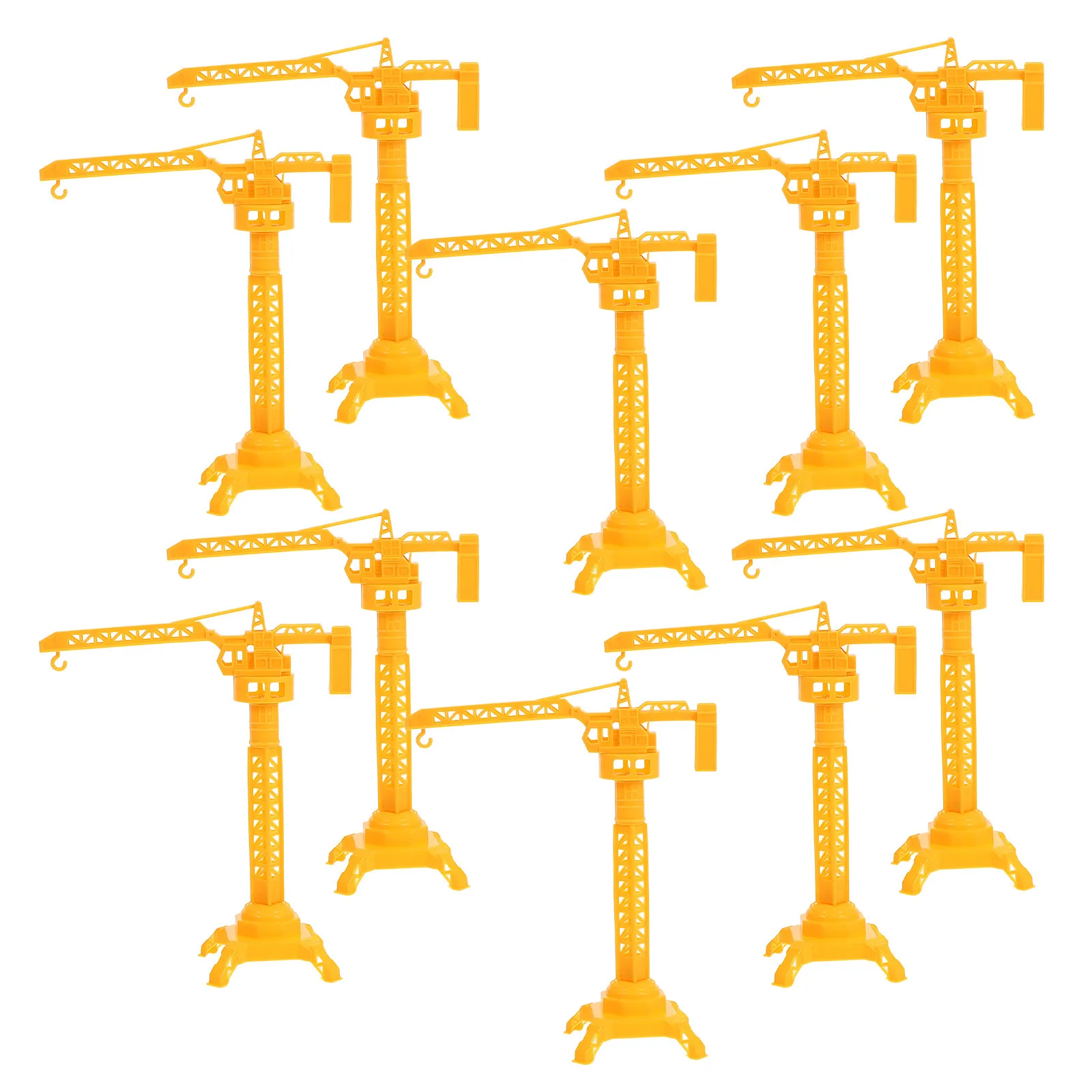 

10Pcs Kids Engineering Crane Vehicle Simulation Tower Crane Manual Lift Construction Play Educational Portable