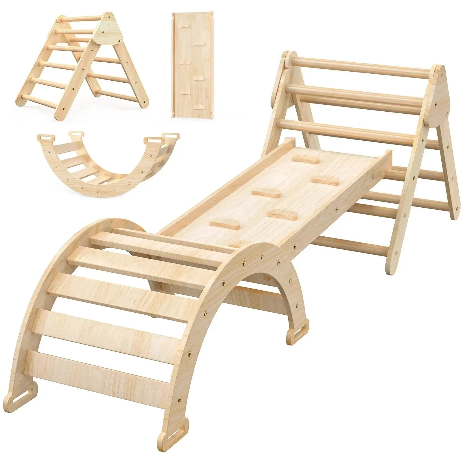 Climbing frame  Wooden Child Climbing Toys Kids Fitness Toy Set Triangle Set Pickler Triangle