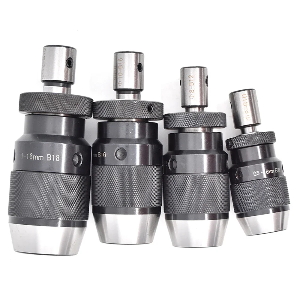 1set B16 Tapper Chuck Self Tightening Keyless Drill Chuck +adapter 8 9 10 11 12 14 16 17 18 19 20mm Motor Shaft Connecting Rod