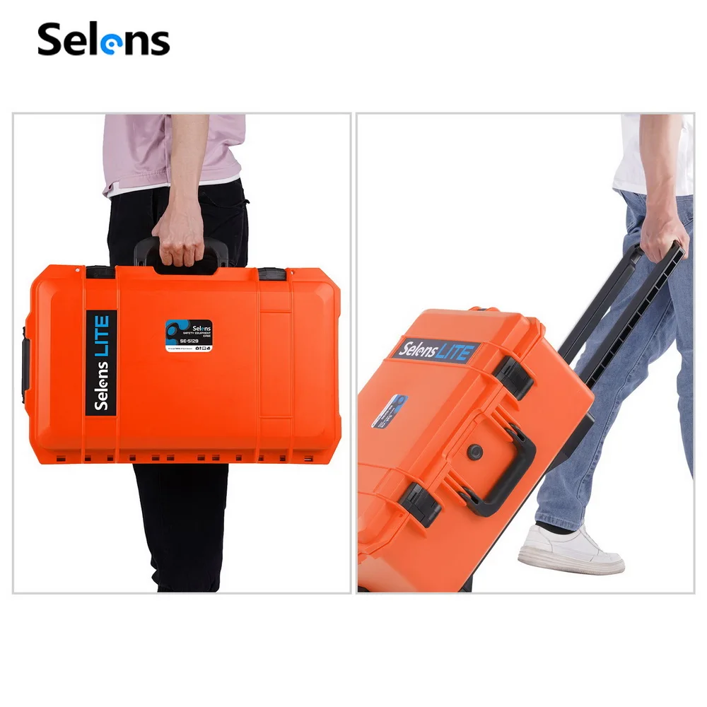 Selens 카메라 도구 케이스, 충격 방지 EVA 쿠션, 운반 유형 보관 사진 장비, 적재 용량 121.3 lbs (55 kg)