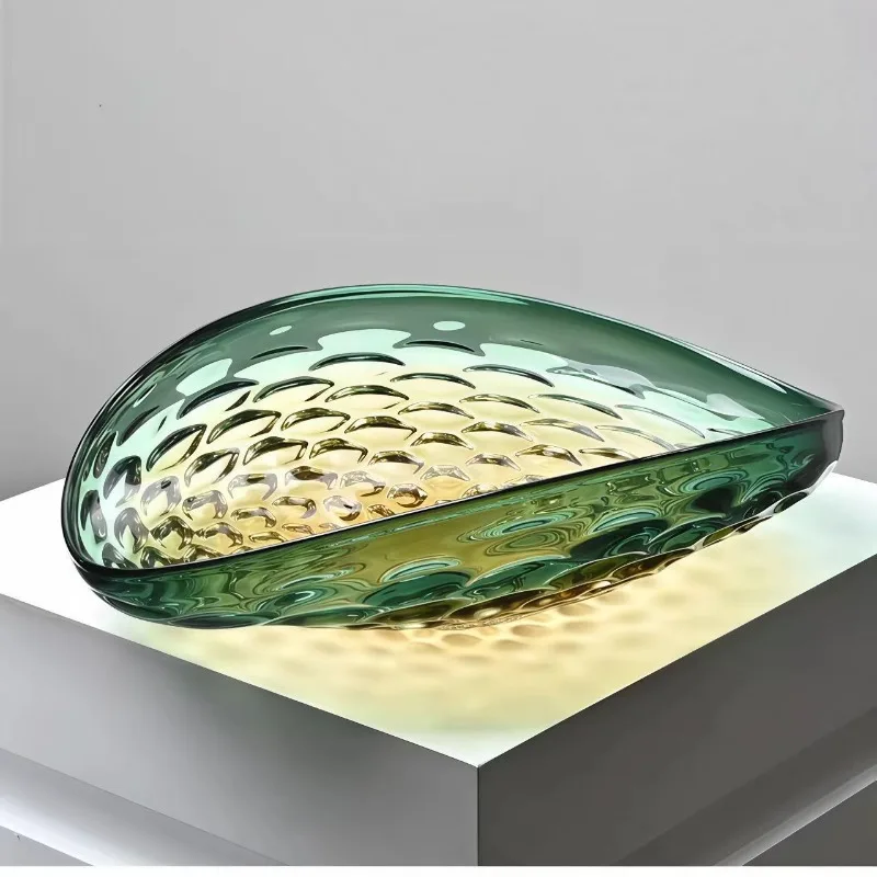 Glazed vase fruit plate living room flower arrangement hydroponics heavy glass flower ware restaurant homestay model room decora