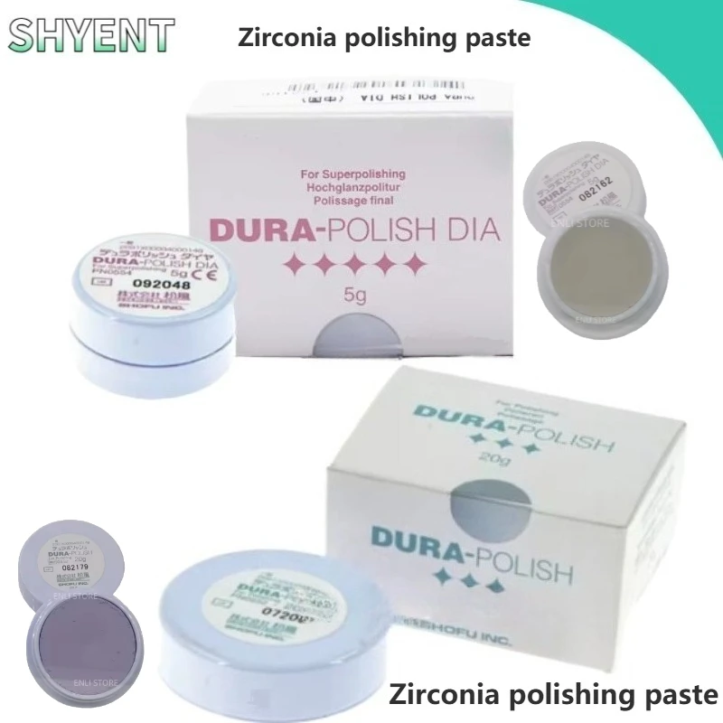 

1 шт. стоматологическая водостойкая алмазная полировальная паста DURA POLISH DIA 5 г/20 г для прецизионной полировки жесткой смолы/порцеляновых зубов