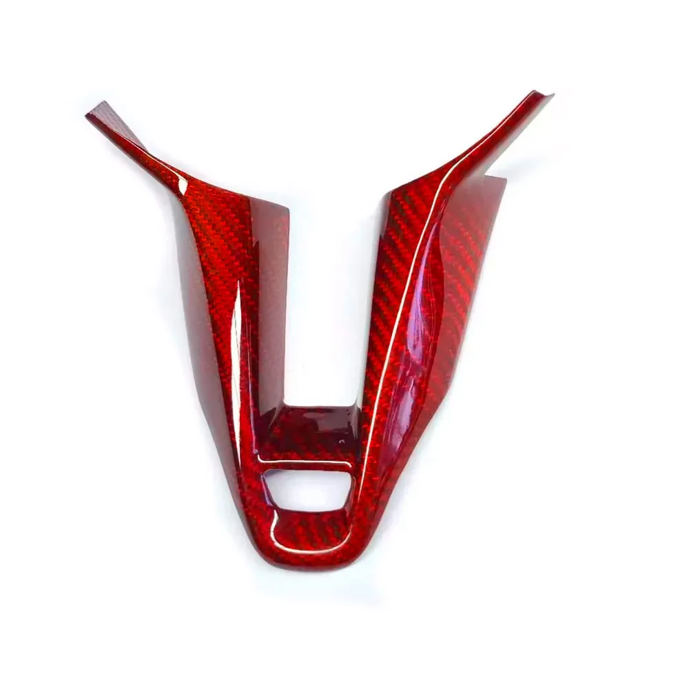 Real Carbon Fiber Steering Wheel Underside Trim Frame Chin Cover For Hyundai Elantra CN7 N Kona N i20N