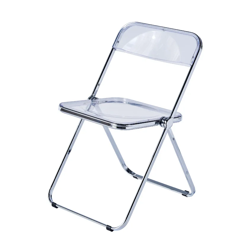 Wholesale Portable Dining Room Space Saving Furniture Party Foldable Transparent Plastic Chair Clear Folding Chairs