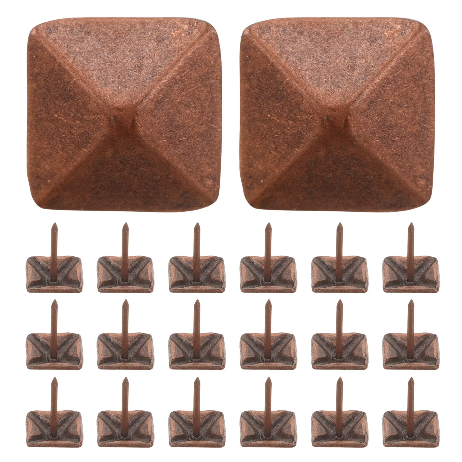 100Pcs Flat Head Upholstery Tacks Vintage Decorative Furniture Nails for Sofa Bed Wood Door Home Use Upholstery Nails