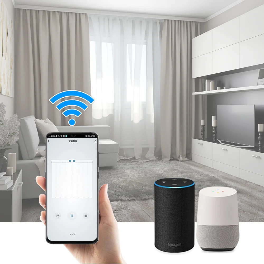 Smart Automatic Curtain,Motorised Curtain,Remote Control Curtain Ultra-quiet Smart Home Electric Curtain Motor Kit