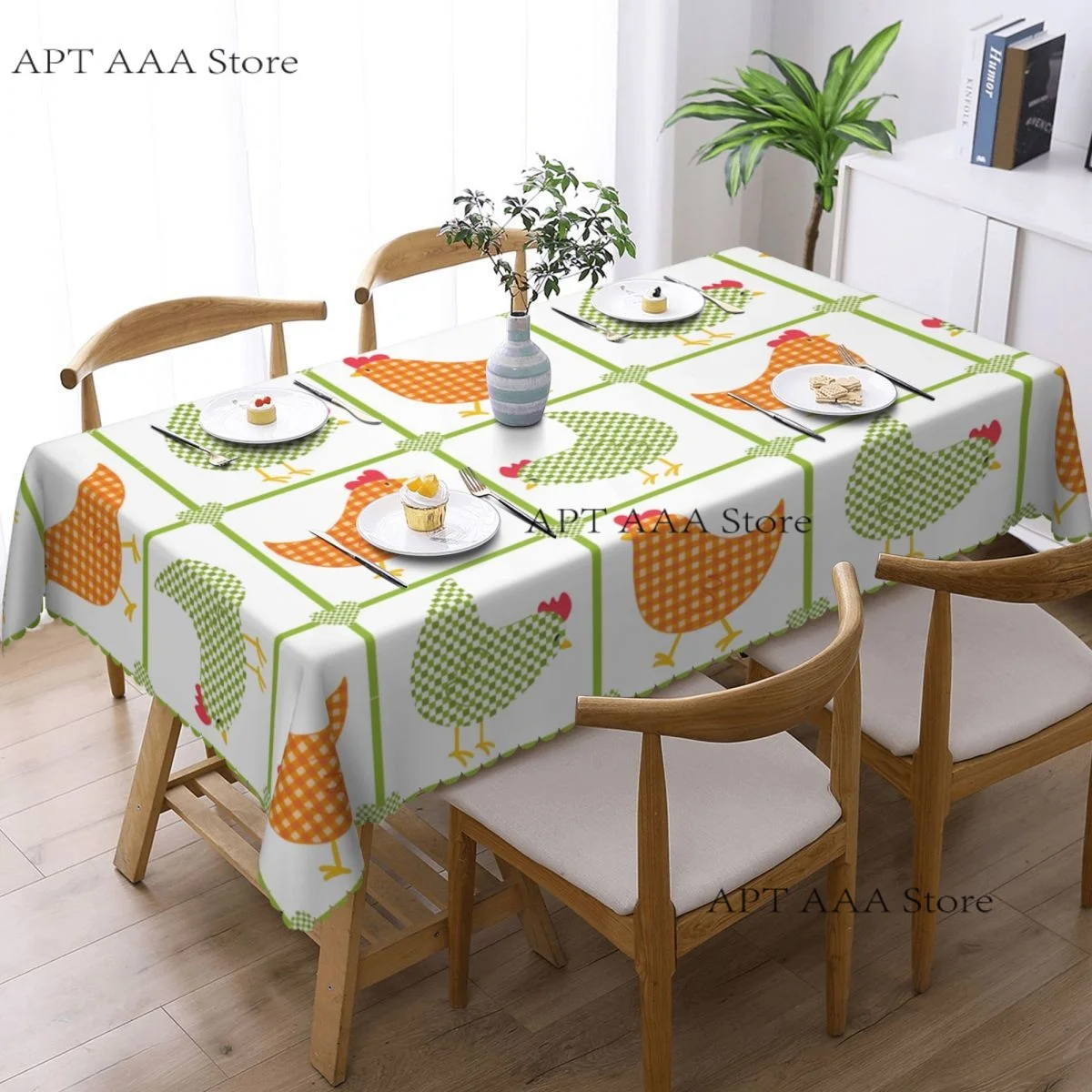The Chicken In The Cage Tablecloth Rectangular Waterproof Freemasonry Mason Table Cover Cloth for Banquet