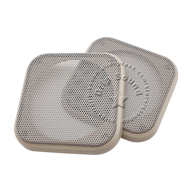 For 4" inch Square Speaker Grill Cover Plastic Decorative Circle Metal Mesh Grille Protection Net 108x108mm #Black/Beige - Image 4