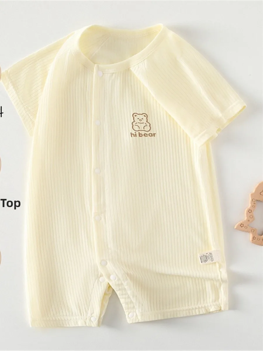 

Modal Baby Clothes Short Sleeve Baby Rompers Thin Summer Air Conditioning Outfit Unisex Baby Bodysuits Summer Fashion Sun Pro...