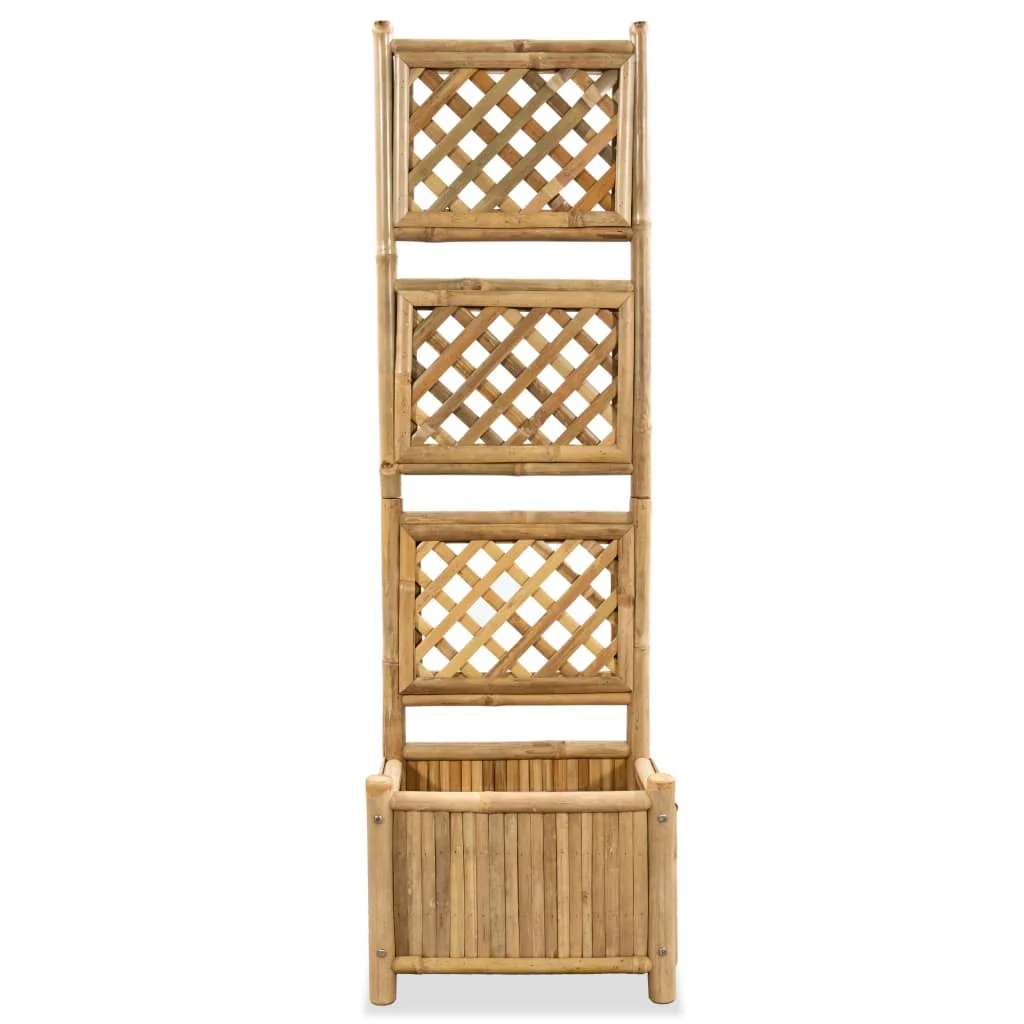 Hochbeet aus Bambus mit 40 cm hohem Gitter für Pflanzen und Blumen – Detail 2