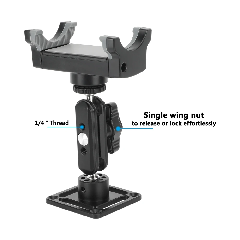 Wall/Ceiling Mount With Smartphone Holder Clamp with Mini Ball Head Extension Ar