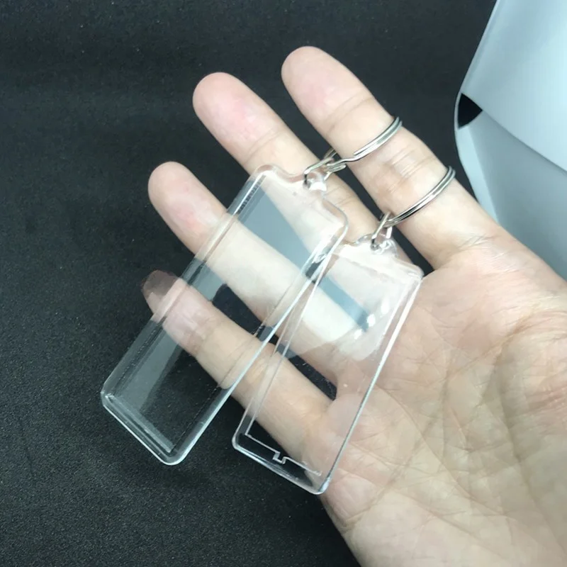 Acrylic Room Key Holder Long Tube Ultrasonic Keychain Opener Creative Gift Festive Supplies Independent Packaging Cartoon Series