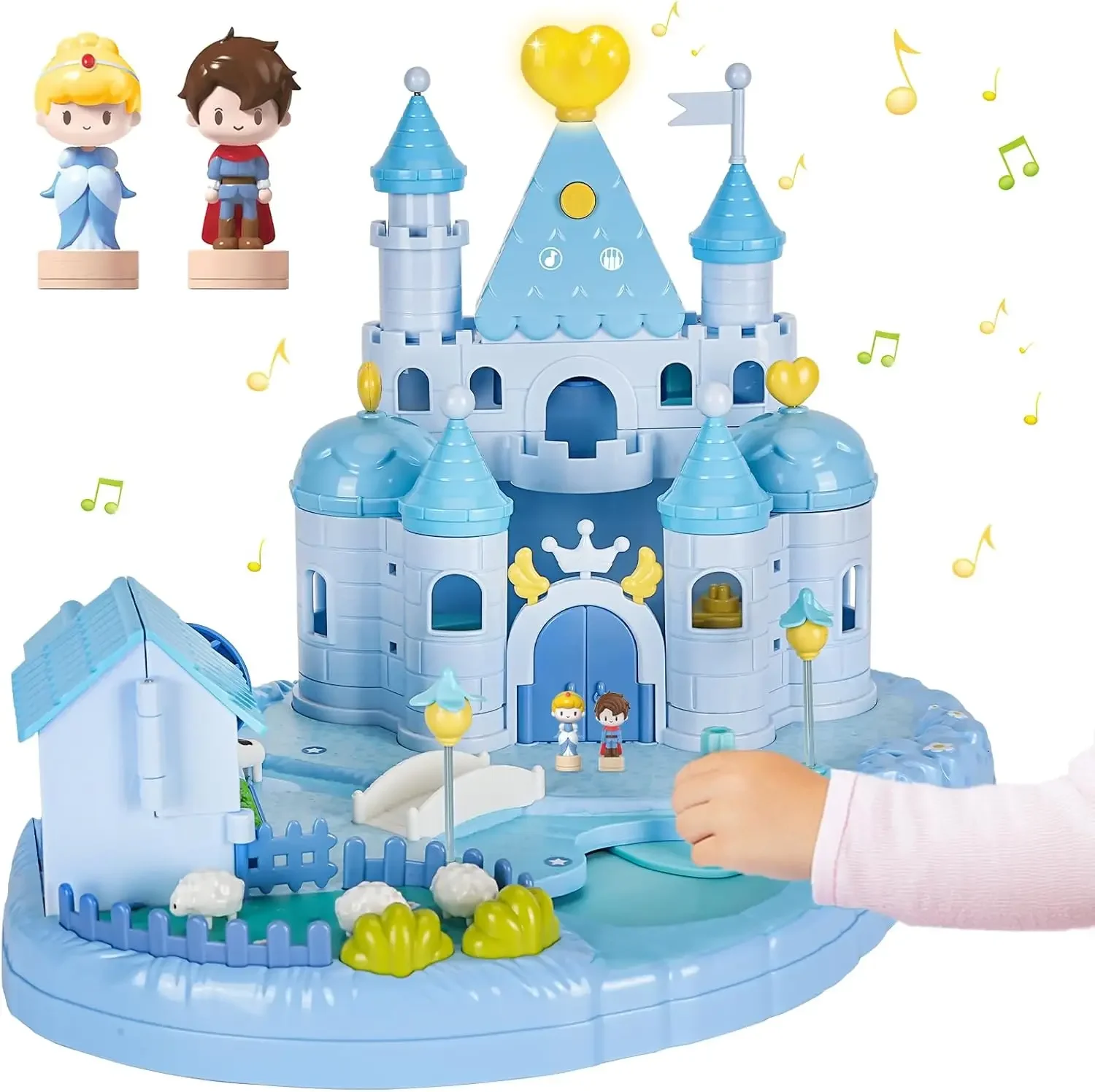 Princess Castle Toys Playset, Magnetic Princess Dream House with 2 Mini Figures, Gift for Girls Toys Ages 3+