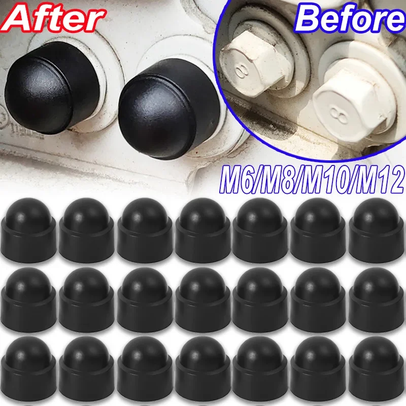 

4/8/12PCS Dome bolt cap Hexagonal dome nut protection bolt Screw protection sleeve Screw cap Bolt cap fastener M6 M8 M10 M12