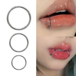 1PCS Punk Lips Rings Non-piercing Lip Clip Cuff Fake Septum Piercing Clip on Mouth Ring Fake Piercing Body Clip Jewelry