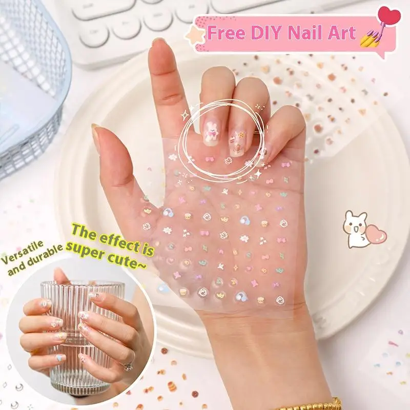 24 folhas/livro diy scrapbook caso de telefone decoração material de colagem pet cortado flash adesivos decorativos livro adesivos de unhas