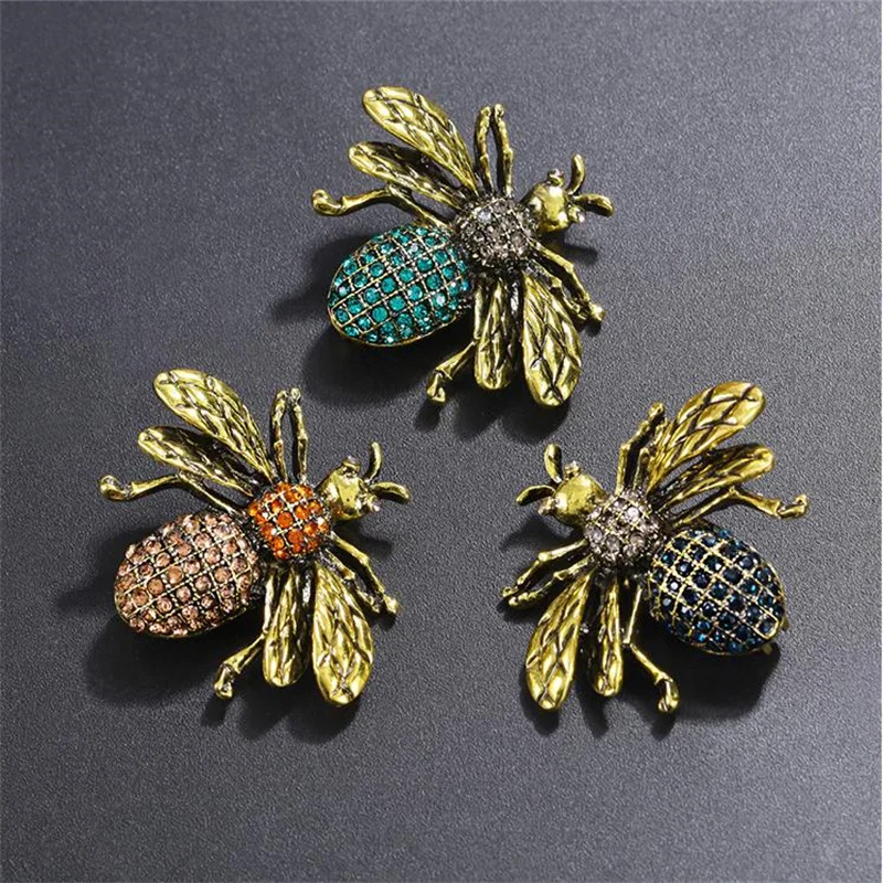 1pc Punk Bee Brooch for Men Women Retro Bee Insect Brooches Pins Jewelry Clothing Accessories Party Gifts 2026