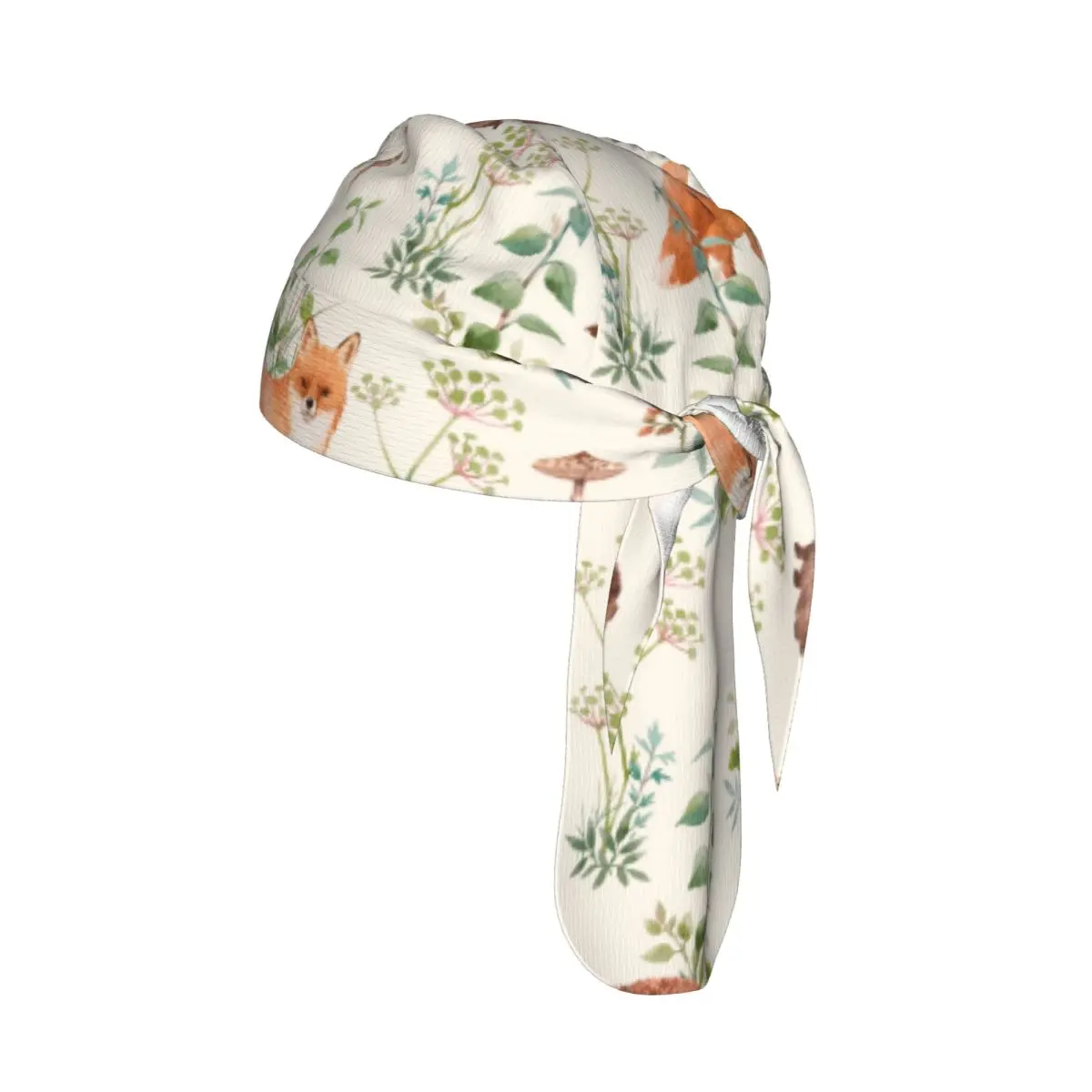 

Quick-drying Beanie Pirate Hat Forest Plants And Fox Illustration Sport Cycling Cap Hiking Camping Head Scarf Bandana Hat