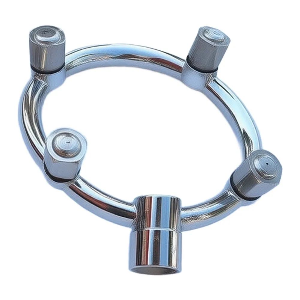 4-Head Circular Misting Nozzle Stainless Steel for Garden Watering Irrigation Systems and Greenhouse Humidification