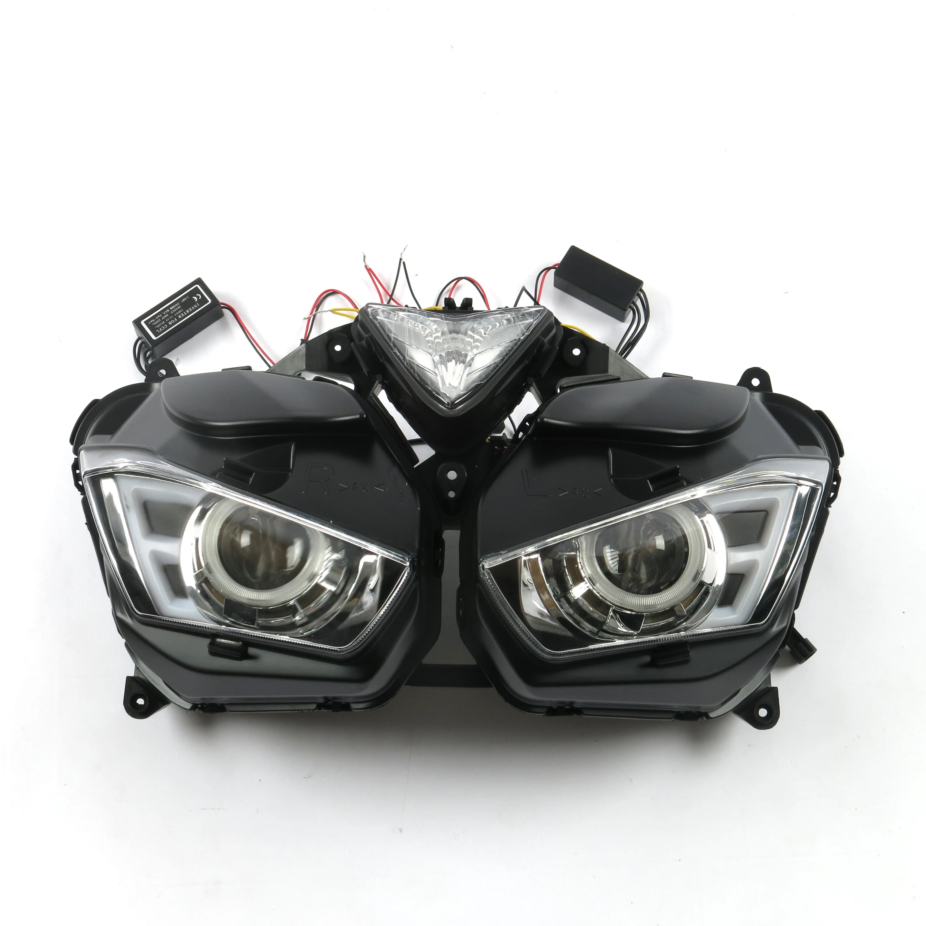 

Bike Parts for yamaha Motorcycle Accessories Headlight R3/R25 2013-2018 Front Lamp Lights w Angel Eyes