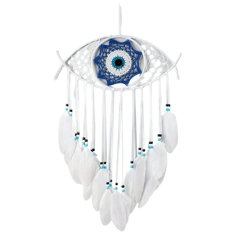 Evil Eye Dream Catchers for Bedroom Hand-Woven Macrame Dreamcatcher Wall Hanging Home Decor Good Luck Blessing Gift,1