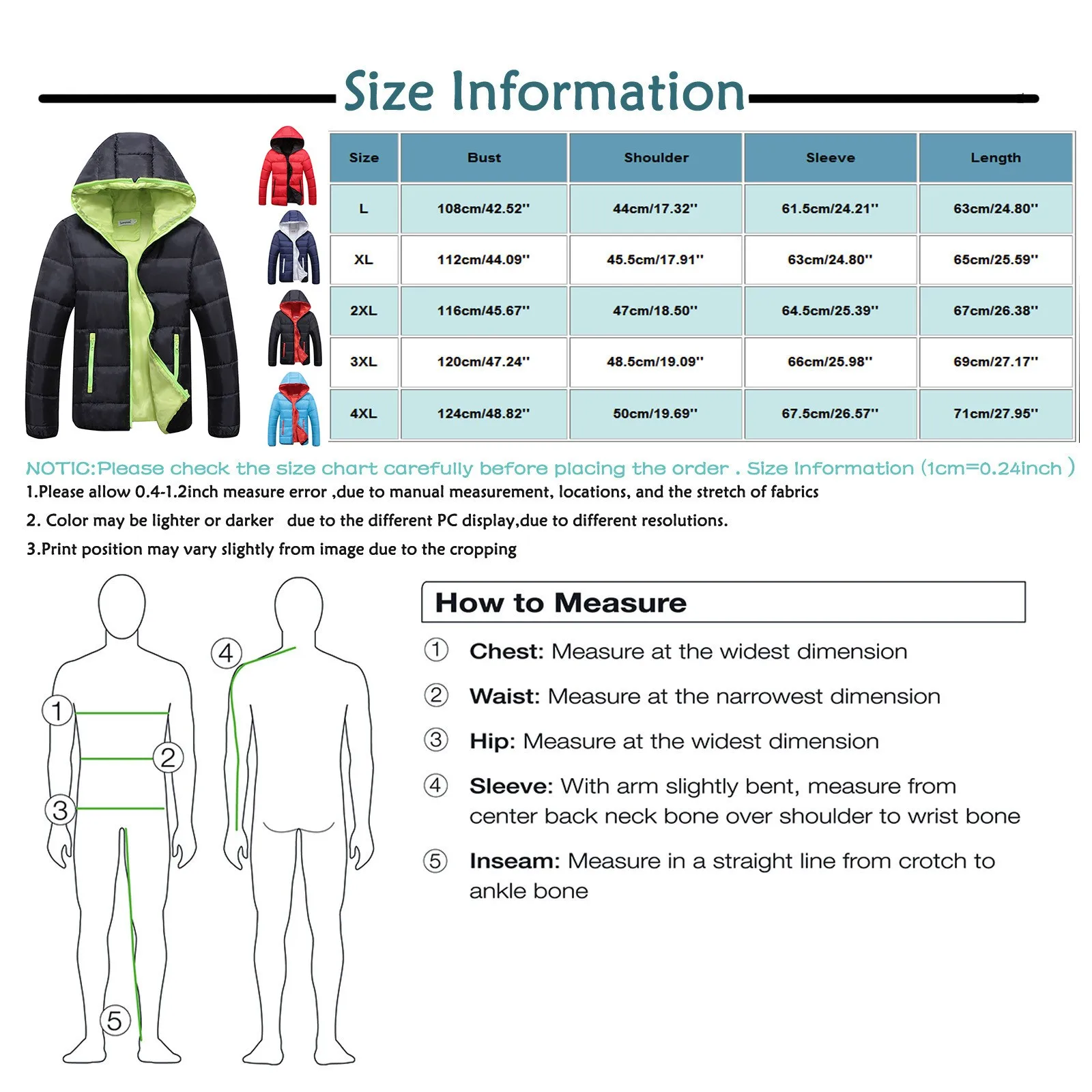 Men\'s Parka Winter Coat Zipper Warm Cotton Coat Casual Hooded Down Jacket Casual Puffer Jacket Streetwear Куртка Мужская Зимняя