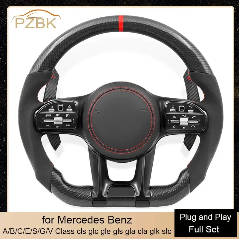 

Modified Carbon Fiber Steering Wheel Full Set for Mercedes Benz AMG W190 W204 W205 W166 W167 W177 W213 cls glc gle gls gla cla