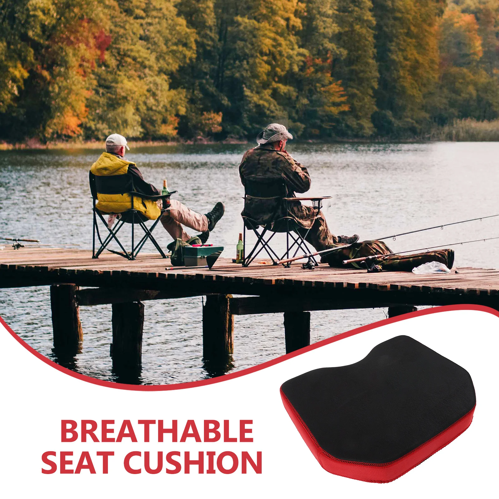 وسادة مقعد الصيد المحمولة سميكة مقاومة للماء قابلة للتنفس مع كوب شفط لقارب الكاياك في الهواء الطلق تستخدم مرونة عالية