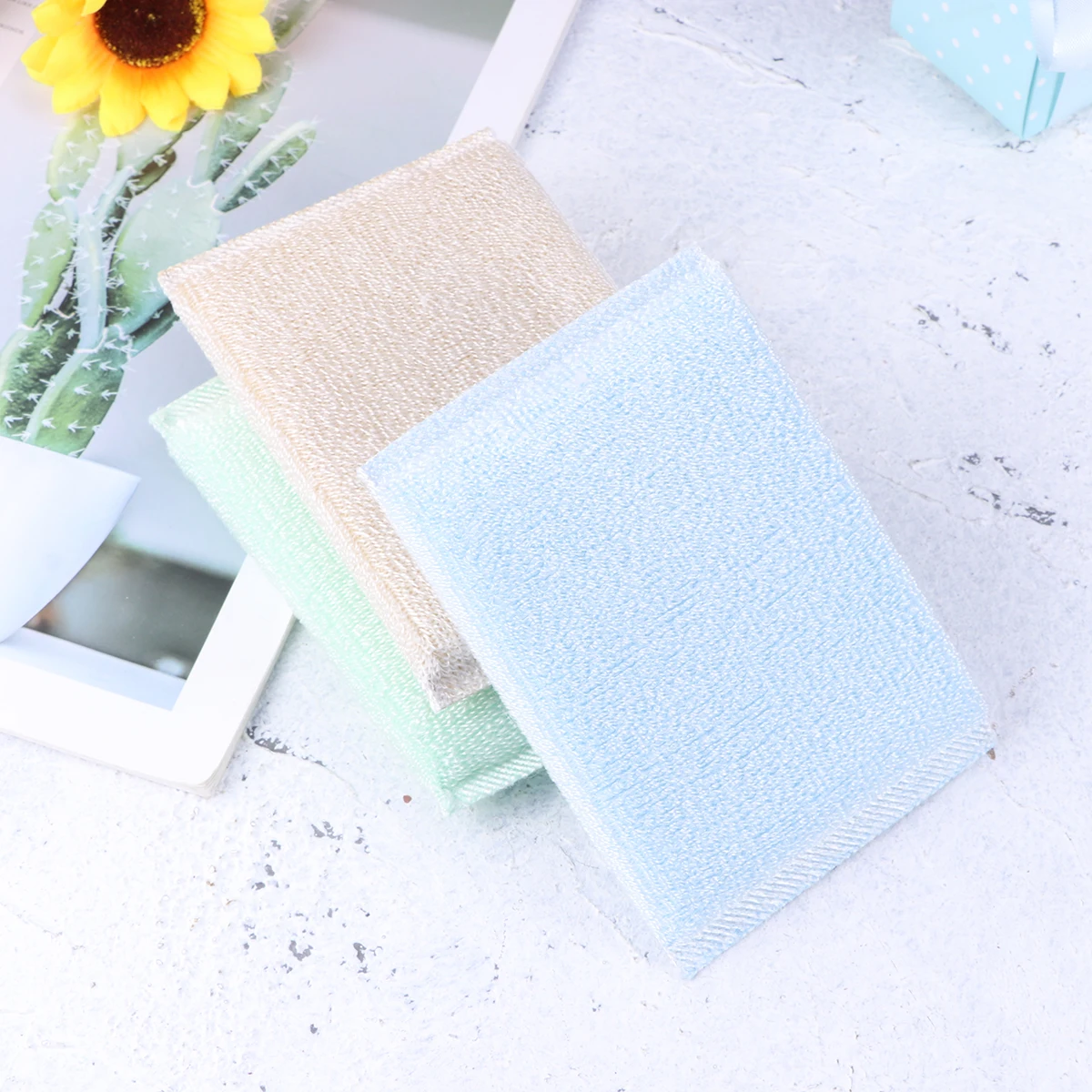 

3pcs Cleaning Block Premium Sponge Scrubbers Kitchen Household Strong Non-Abrasive Stain Removal Glassware Safe Durable