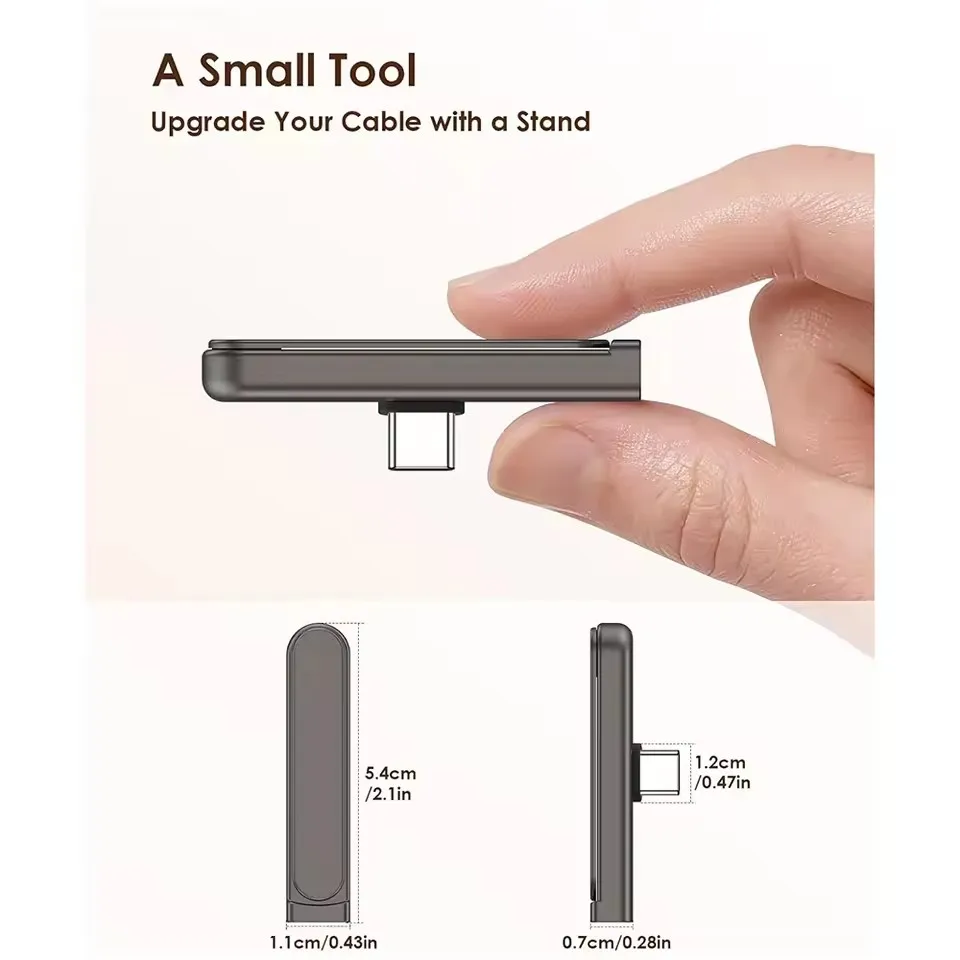 Adaptador USB C a 3.5mm plegable con soporte de aluminio — vista 6