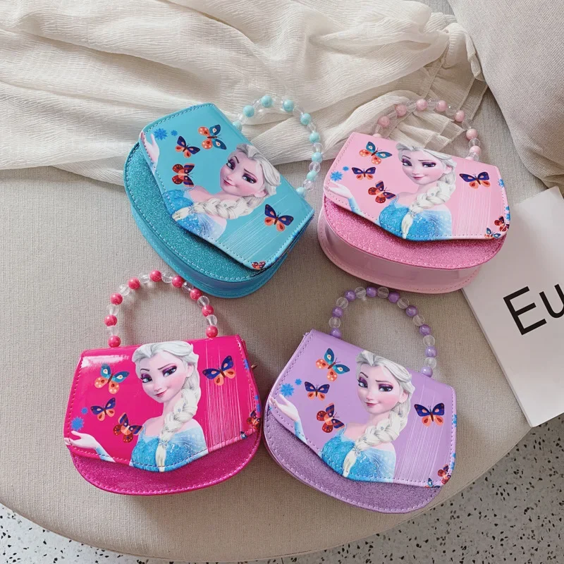 Disney\'s new fashion frozen Sofia snow White beads cartoon handbag birthday gift princess Crossbody bag coin purse