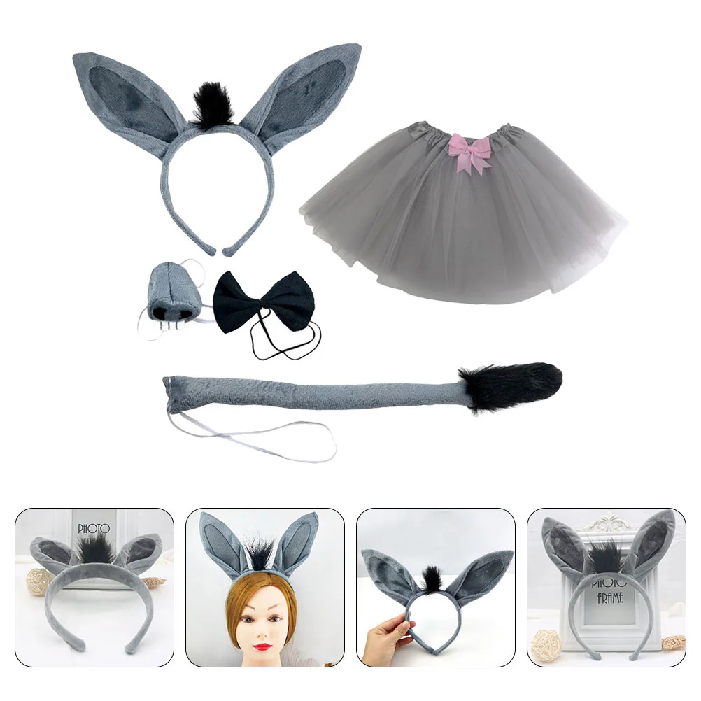 Conjunto de faixa de burro, ferramenta de performance, animais, trajes requintados, adereços, decoração, cauda, delicada, decorações de festa, carnaval