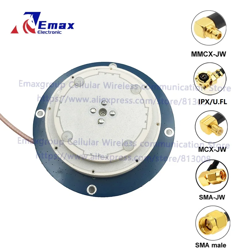 EM-FD904754 GNSS antenna Four star full frequency RG178 cable SMA MCX MMCX IPX U.FL 21CM cable low VSWR For Navigation Receiver