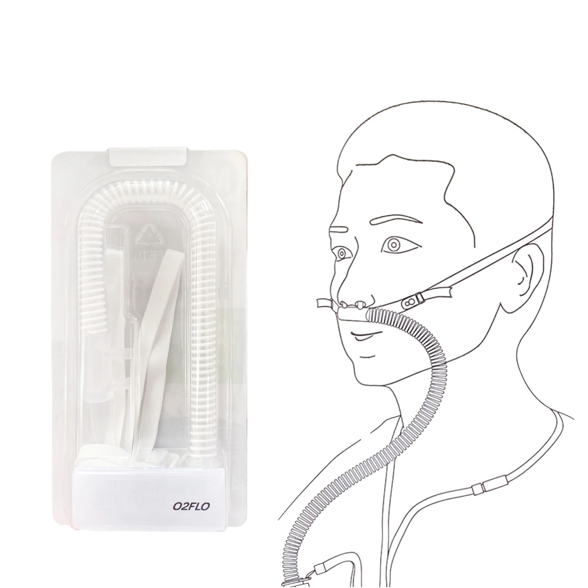 Medical Disposable Plastic Manual High Flow Nasal Cannula O2FLO Tube