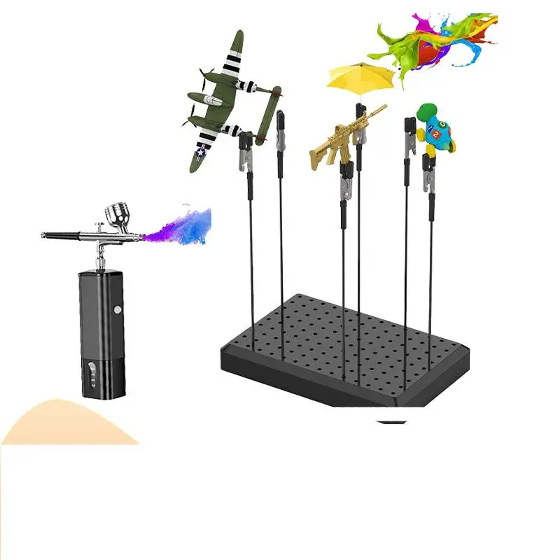 Painting Stand Base DIY Alligator Clamp Holder Clip Crafts Tool Set for Hobby Modeling Airbrush Spray Holder Painting Accessory