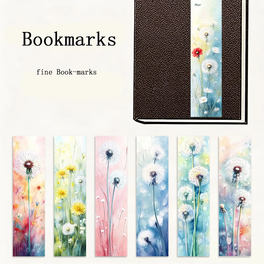 32pcs,Macaron-colored Dandelion-themed Bookmarks,Christmas,Teacher Gift, Back-To-School Holiday Gifts, Creative Artistic Designs