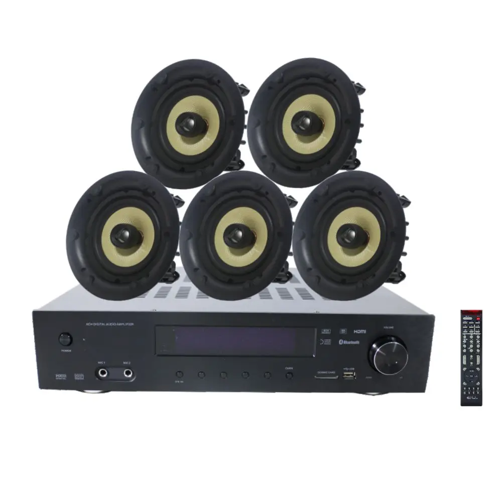 5.1 Channel Hi-fi Home Theater Digital Audio Video Power Amplifier With Full-function Infrared Remote Controller