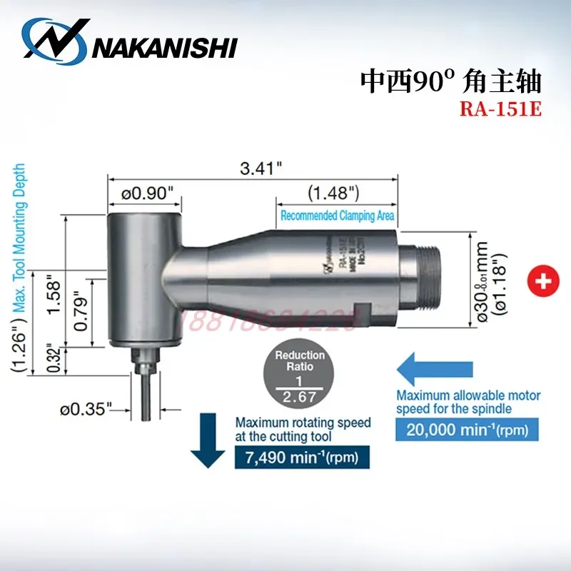 Original stock genuine NSK Nakanishi angle motor spindle RA-151E RA-271E