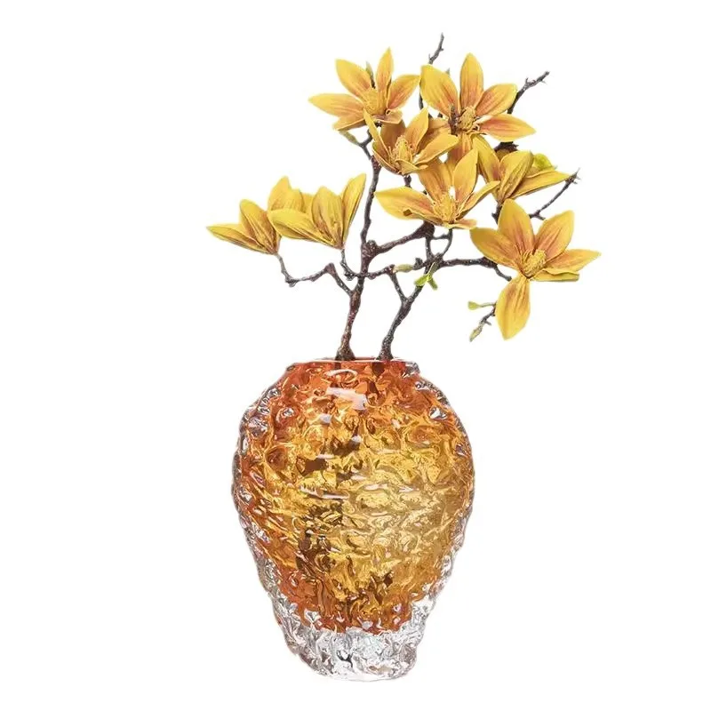 

Modern light luxury glazed vase, new creative dining table vase ornament, living room flower arrangement, advanced decorative
