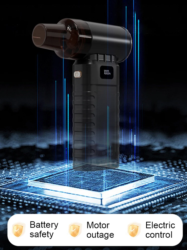 50m/s Violent Mini Turbofan 8000mAH Handheld Dust Blower Outdoor Camping Fan for inflatabling Dusting Computer Keyboard Cleaning