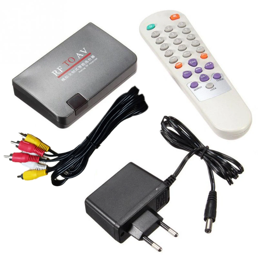 RF TO AV Receiver RF To AV Analog Cable TV Receiver Converter USB With Remote Control For Television