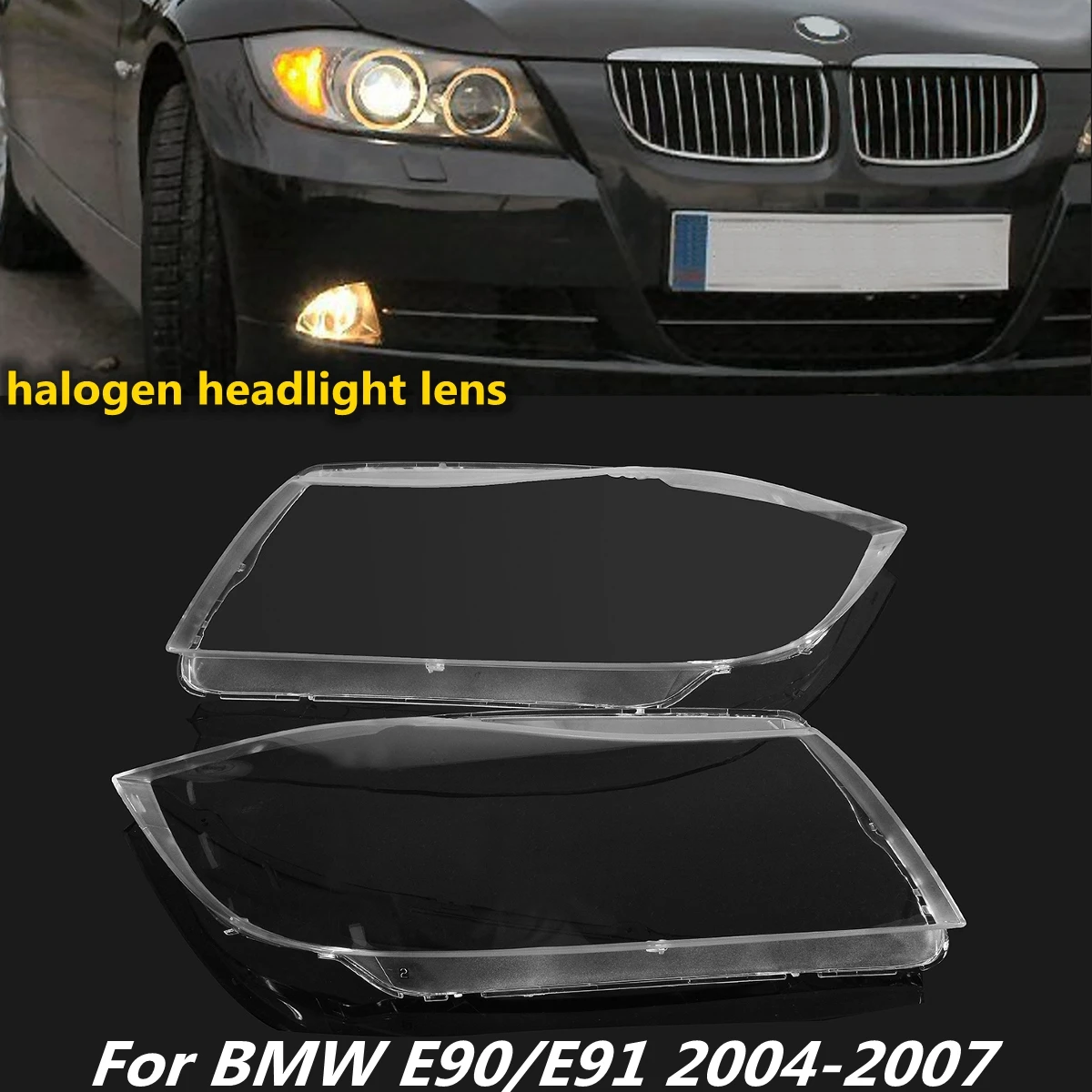 Headlight Case For BMW E90/E91 2004-2007 Halogen Headlight Cover Shell Headlight Glass Lens Automobiles Headlamp Lense Kit