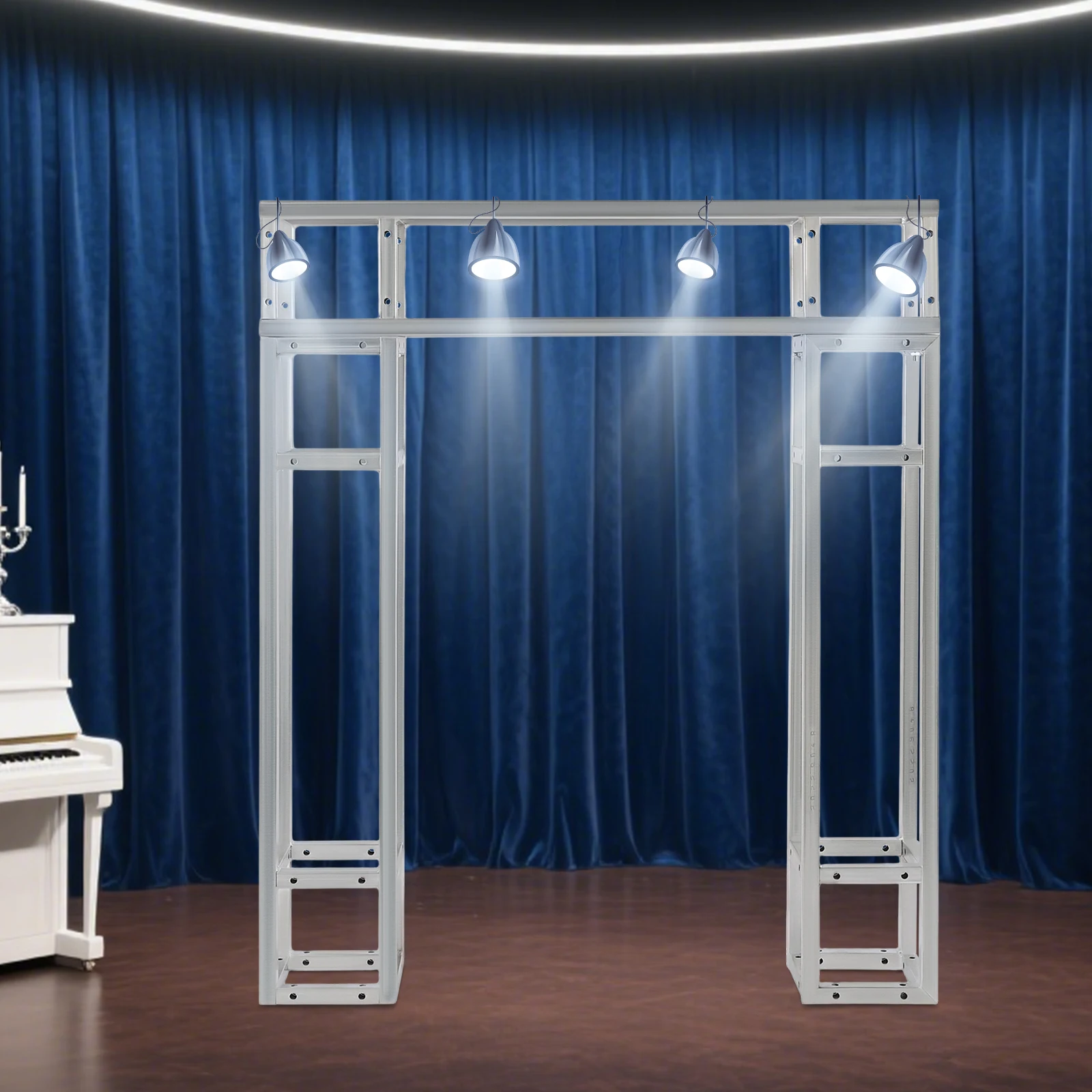 

3PCS 20x20x100cm Square Box Truss 80kg Capacity Galvanized Steel Stage Lighting Truss for Concert Wedding Exhibition